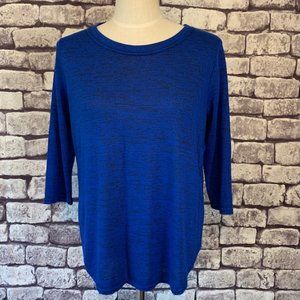 Silverware Blue & Black Top Size M